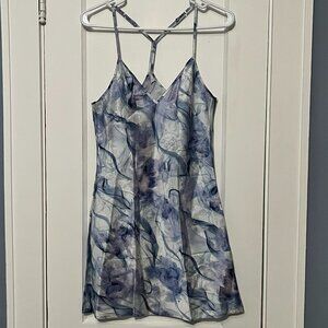Noelle Wolf NWT mist silk slip dress chemise size small abstract artsy fairy